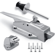 Darella Kit de poigne de porte de conglateur en acier inoxydable 304 avec poigne de porte de refroidisseur pied de 15 cm, poigne de dverro
