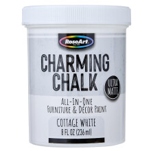 Charmante krijt alles-in-?n meubel- en decoratieverf - 8oz Cottage witte ultra matte krijtafwerking verf ideaal voor alle technieken inclusief veront