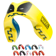 Marvel Characters Sports Ochraniacz na zeby Dwuwarstwowy ochraniacz na usta Premium dla doroslych i dzieci z etui do boksu Koszykσwka Lacrosse Pilka