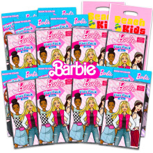 Ensemble de 8 mini cadeaux de fte Barbie - Bundle avec 8 packs de jeu Barbie | Mini livres de coloriage autocollants et sacs cadeaux (dcorati