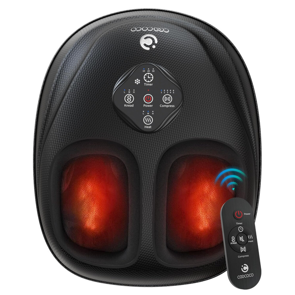 Coococo Relaxation Gifts For Women Men Mom Dad 2025 Upgrade Shiatsu Foot Massager With Heat Fsa Eligible Feet Massager For Plantar Fasciitis & Neuropathy