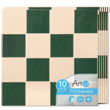 Art3d 10-pack Heavy-Duty Peel and Stick Backsplash 12x12 Inch zelfklevende wandtegel op keukenwerkblad donkergroen en warm wit