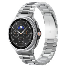 Spigen Modern Fit 316L Entwickelt für Samsung Galaxy Watch 8 44/40 mm 8 Classic 46 mm Band (2025) – Silber