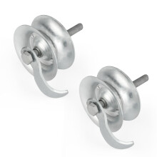 Wmebee 2-pack skjutportrullar 5"""" stlrrssprrulle galvaniserad fr 1 5/8"""" rrspr (paket med 2)