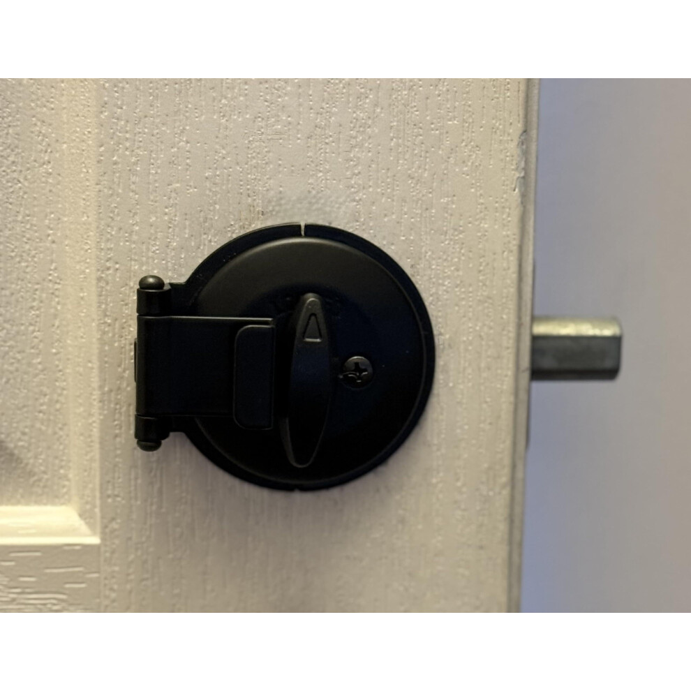 Deadbolt Secure Prevent Lock Bumping Prevent Lock Picking For In-Swinging And Out-Swinging Doors Install In Minutes No Drilling (Matte Black) 892336000454