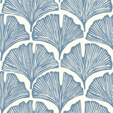 Tempaper x Novogratz Waverly Blue Feather Palm Papier peint amovible  dcoller et  coller 20,5 po X 9 pi Fabriqu aux tats-Unis