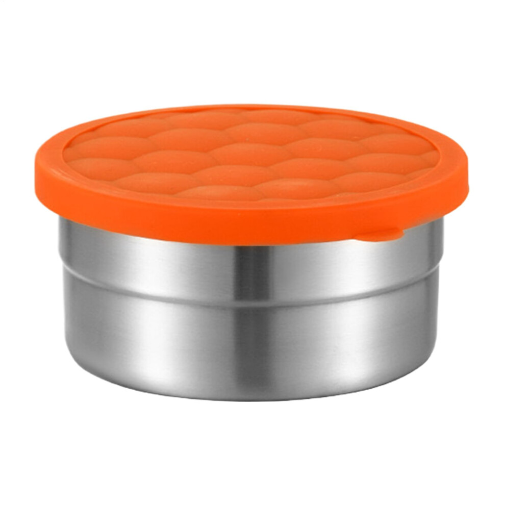 Toddler Snack Containers Stainless Steel Leakproof 900ml Circle Model Small Snack Boxes For Camping Travel Picnic Office