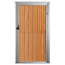 (brown, 88 x 89 x 161 cm) vidaXL Garden Tool Shed Blanket Box Outdoor Tool Storage Shed Galvanised Steel