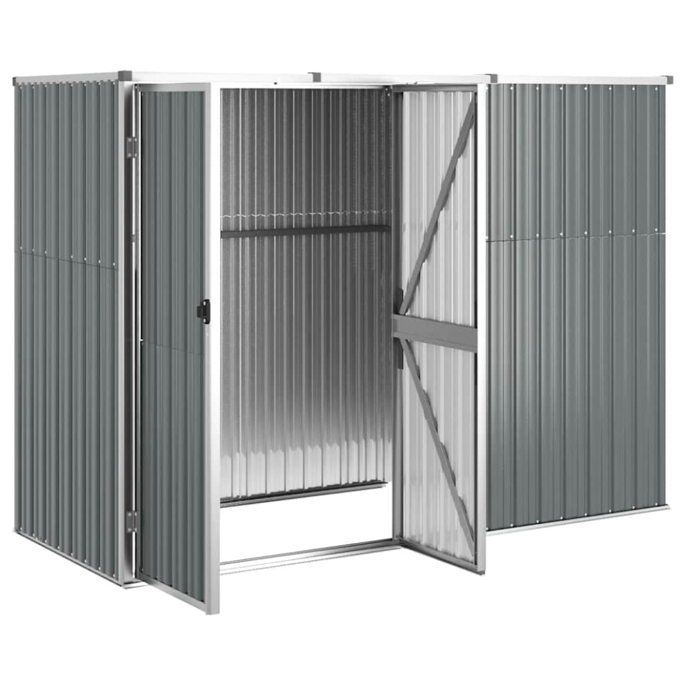 VIDAXL Garden Tool Shed - Grey - 7.4 x 2.9ft - Image 3