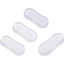 Juego de 4 protectores transparentes para asiento de inodoro, adhesivo fuerte de silicona, protectores de tapa para asientos de inodoro, juego de