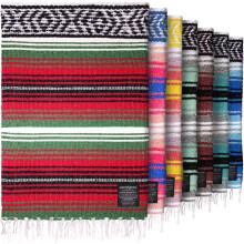 Authentieke grote handgeweven Mexicaanse deken - Zachte yoga- Duurzame Serape- Lichtgewicht Falsa Beach Camping Picknick Outdoor Deken 70""""x50""""
