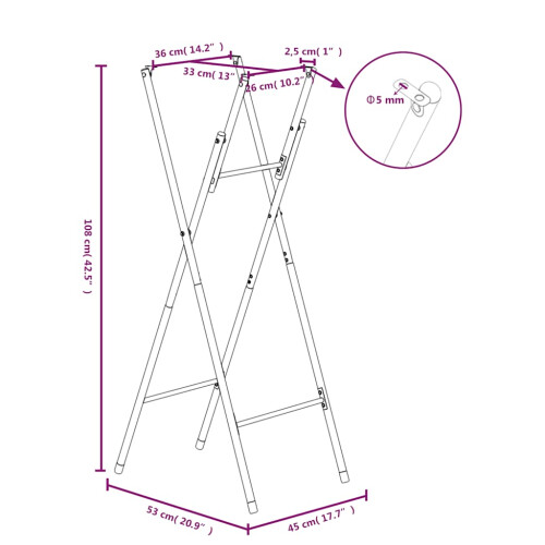 VidaXL vidaXL Folding Bar Table Legs Silver Galvanised Steel Folding Bistro Table Leg 2