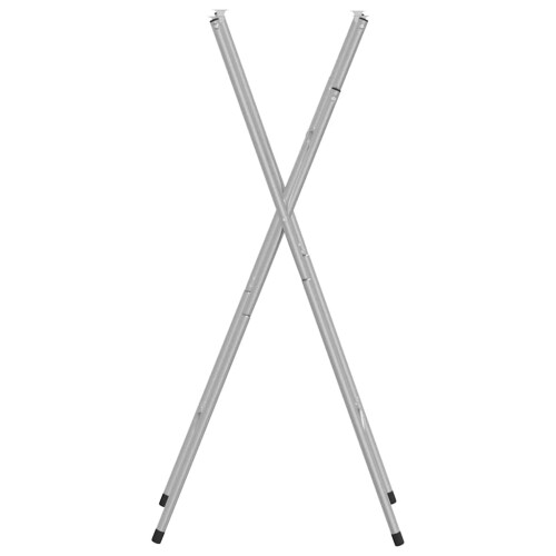 VidaXL vidaXL Folding Bar Table Legs Silver Galvanised Steel Folding Bistro Table Leg