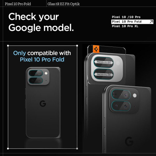 Spigen Spigen Camera Lens Screen Protector [Glas.tR EZ Fit Optik] Designed for Pixel 10 Pro Fold [Case Friendly] - 2 Pack 1