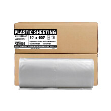 Aluf Plastics 6 MIL dik extra sterk heavy duty transparant universeel damp- en vochtbarri?eblad tarp/drop doek - 10' x 25' - voor het schilderen van