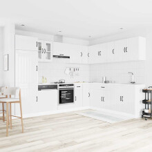 (high gloss white) vidaXL Kitchen Cabinet Set 14 Piece Cabinet Cupboard Lucca Engineered Wood