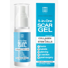 5-in-1 Scar Cream for Surgical Scars: Advance Silicone Scar Gel with Collagen and Stem Cells Keloid Scar Treatment Scars Removal of New and Old Sca