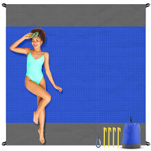 EASYFUN Strandlaken Zandproof Groot, 79''d783'' Extra Groot Strandmat, Draagbaar Picknicklaken