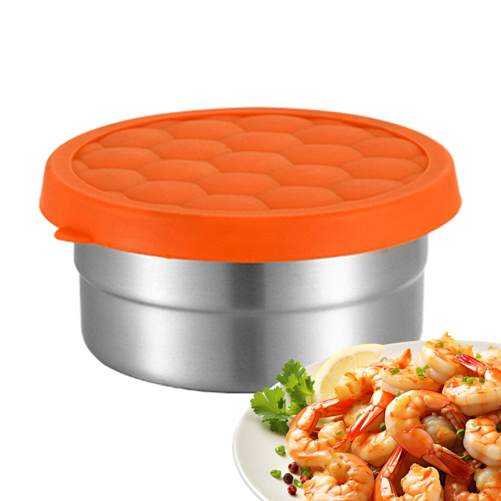 Toddler Snack Containers Stainless Steel Leakproof Easy Open Bowls With Silicone Lid 380ml For Camping Picnic Travel