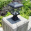 (White Light) Solar Powered LED Garden Yard Pillar Lamp Outdoor Decorative Auto On/Off Light 3
