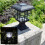 (White Light) Solar Powered LED Garden Yard Pillar Lamp Outdoor Decorative Auto On/Off Light 2