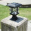 (White Light) Solar Powered LED Garden Yard Pillar Lamp Outdoor Decorative Auto On/Off Light 4