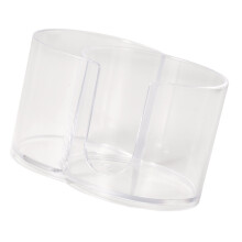 Washable Duals Section Cosmetic Organiser for Cotton-Clear