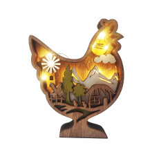 Farmhouse Animal Sculptures Natural Theme Wood Carving 3D Wooden Carvings Rustic Wood Decor Multi Layer Wall Art With Fine Engraving For Modern Interi