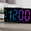 Multifunctional Alarm Clock With Time Week LED-Black Monochrome 5