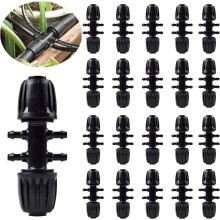 Solution de jardinage durable : raccords à six voies pour tuyaux d’irrigation de 1/2 à 1/4 pouce, en plastique ABS résistant au froid et à la