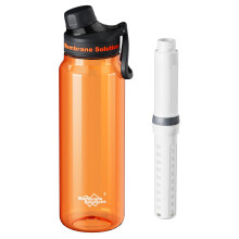 Membrane Solutions Bottiglia d'acqua filtrata C3 da 36 once Bottiglia senza BPA con cartuccia filtrante ACF+UF sostituibile Filtro dell'acqua por