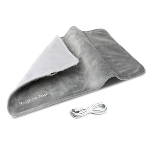 USB Power Heating Pad, Soft Mini Blanket-Gray without buttons