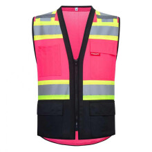 ProtectX 6-Taschen Klasse 2 Hochsichtbare Sicherheitsweste für Herren Damen, Reflektierende Weste mit Reißverschluss