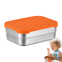 Toddler Snack Containers Easy Open Stainless Steel Lunch Containers 720ml Rectangle For Kids Camping Travel Outdoor