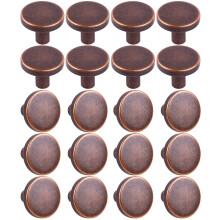 YOIPE 20 stuks messing rond zwart zinklegering keukenkast raamknoppen kastdeurknoppen ladehandgreep trekt dressoirknoppen met 20 stuks schroeven voor