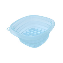 Portable Silicones Skin Cooling Bowl Washbasin-Translucent blue