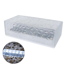 (cold white light) Solar LED Ice Cube Brick Lights Outdoor Waterproof Stair Step Paver Lamp Landscape Light for Yard Lawn Garden Decoration