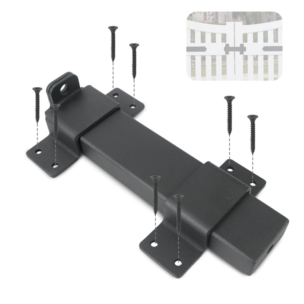 Outdoor Gate Latches For Wooden Gates Slide Gate Latch Lock With Padlock Hole Double Heavy Duty Gate Latch Lock Compatible With Garden Wooden Fence 717331345730