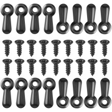 Kit hardware per cornice 100 elementi di fissaggio con pulsante girevole 100 viti Clip di supporto nere per appendere