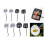 Fish Landing Net Telescopic Net and-black round large 3