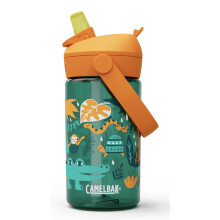(jungle animals) Camelbak THRIVE flip straw Kids water bottle 400ml spill proof flip flask