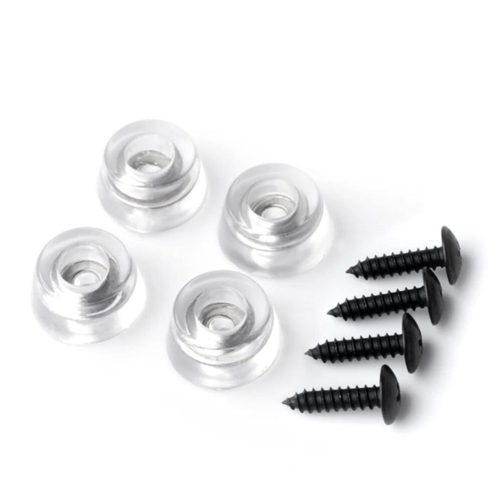 Walrus Oil - Cutting Board Feet Reinforced With Built-In Metal Washers Rubber Bumper Protectors With Stainless Screws (Clear 1/2"""") 8-Feet & 8-Scr 850022914690