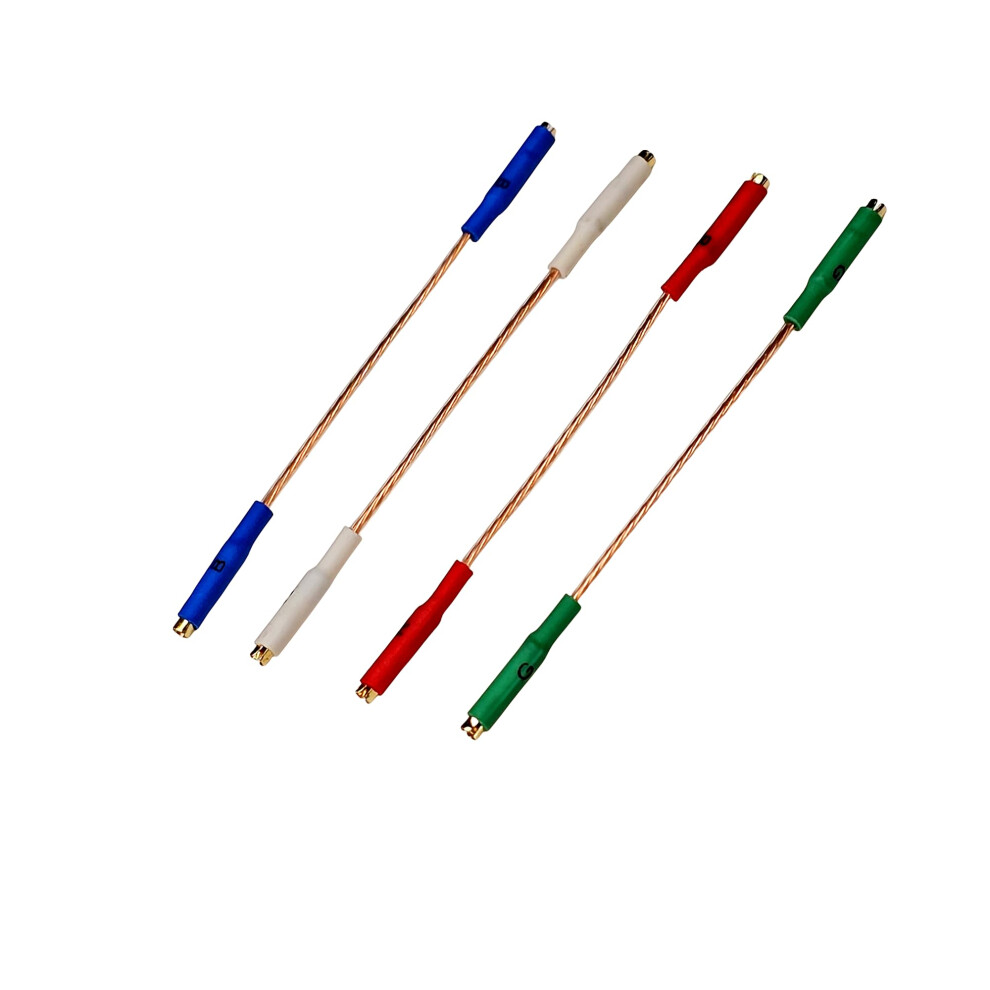 Cdpmwvc Turntable Phonograph Lead Wires 7N Ofc -Plated Clips Cartridge Headshell Wire Litz Wire - 4 Packs Gold 607603409300