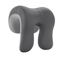 Ergonomic Memory Foam Napping Pillow for-Dark and light gray