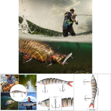 13,7 cm Kunststoff-Sinkbait für Bass mit scharfen Haken (JM034-1)
