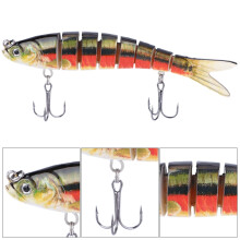 13.7cm Plastic Hard Bait for Bass – Sinking Wobbler with Sharp Hooks