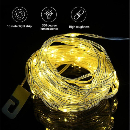 (warm light10m) Outdoor Waterproof Portable Stowable String Light Camping String Lights-eyzi 2