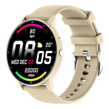 (Beige) 1,28-Zoll-Smartwatch mit Herzfrequenzmesser und mehreren Sportmodi