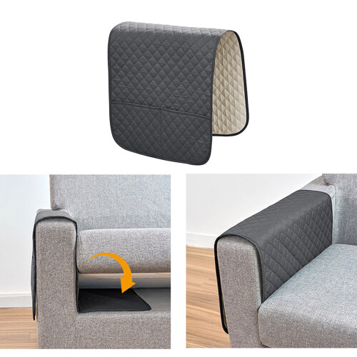 Luxurious Sofa Armrest Cloth Sofa Armrest Covers,-Dark Coffee 2