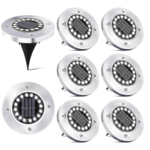 16 LED-Solarleuchten für den Außenbereich – 8 Stück wasserdichte Solar-Gartenstrahler für Wege, Terrassen, Untergründe, Gärten un